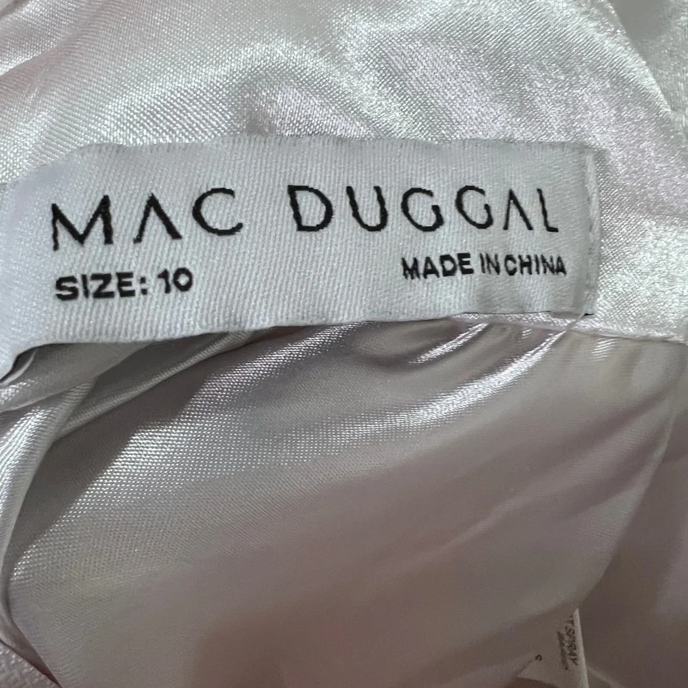 NEW Mac duggal white pink red Floral gown size 10 - Picture 13 of 13